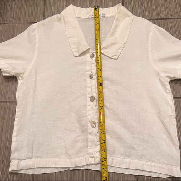 Cut Loose Short sleeve white Linen Button Up Shirt Size medium - Picture 10 of 10